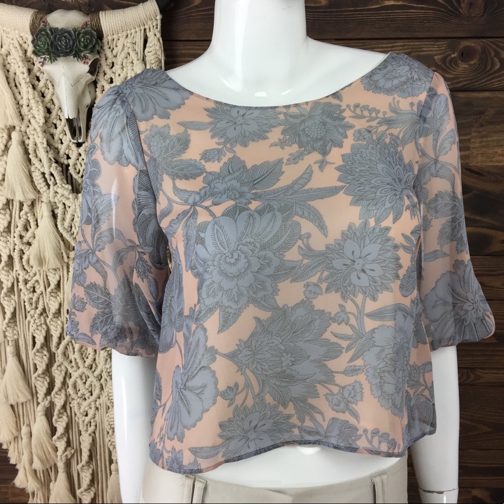 Forever 21 | Open Back Floral Boho Crop Top